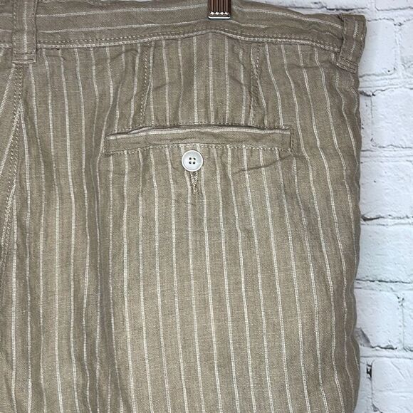 Tommy Bahama Men’s Tan Cream striped Linen Shorts size 40 - Picture 3 of 6